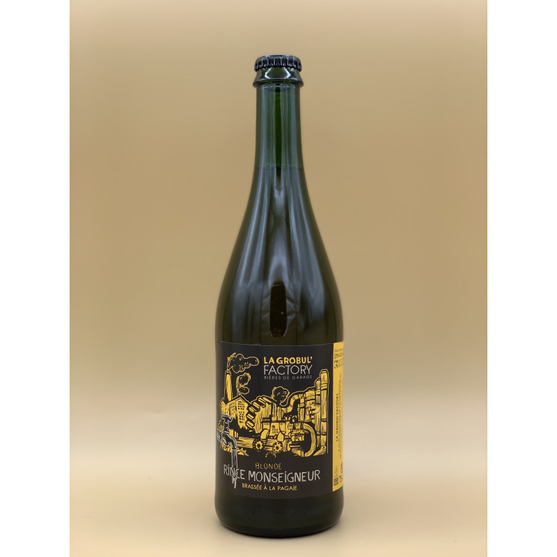 Bière Blonde Brasserie Grobul’Factory "Rince Monseigneur" 75cl