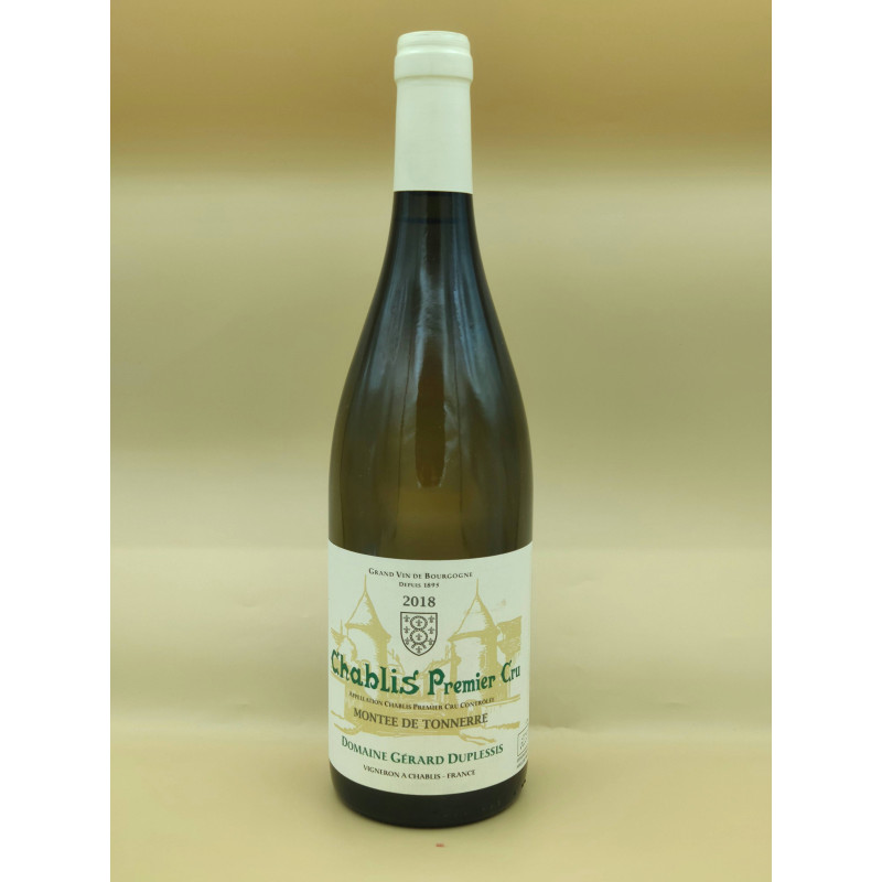 AOC Chablis Premier Cru Domaine Gérard Duplessis "Montée de Tonnerre" Blanc 2018 75cl AOC Chablis Premier Cru Domaine Gérard Duplessis "Montée de Tonnerre" Blanc 2018 75cl