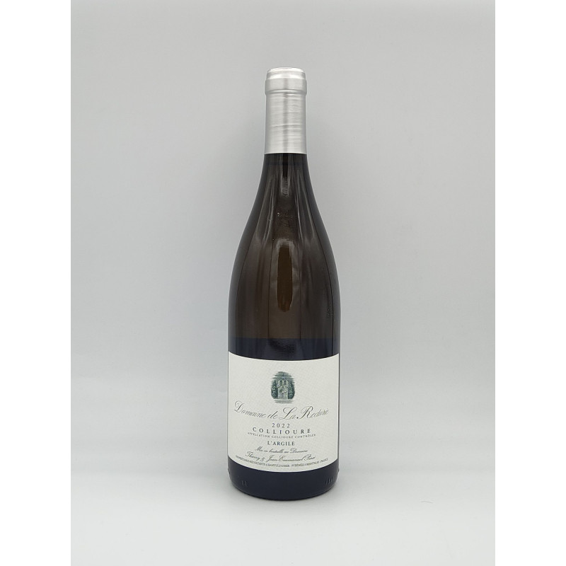 AOC Collioure Domaine La Rectorie "l'Argile" Blanc 2022 75cl AOC Collioure Domaine La Rectorie "l'Argile" Blanc 2022 75cl
