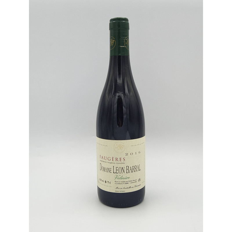 AOC Faugères Domaine Léon Barral "Valinière" Rouge 2016 75cl AOC Faugères Domaine Léon Barral "Valinière" Rouge 2016 75cl