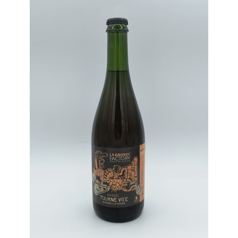 Bière Ambrée Brasserie Grobul'Factory "Tourne Vice" 75cl